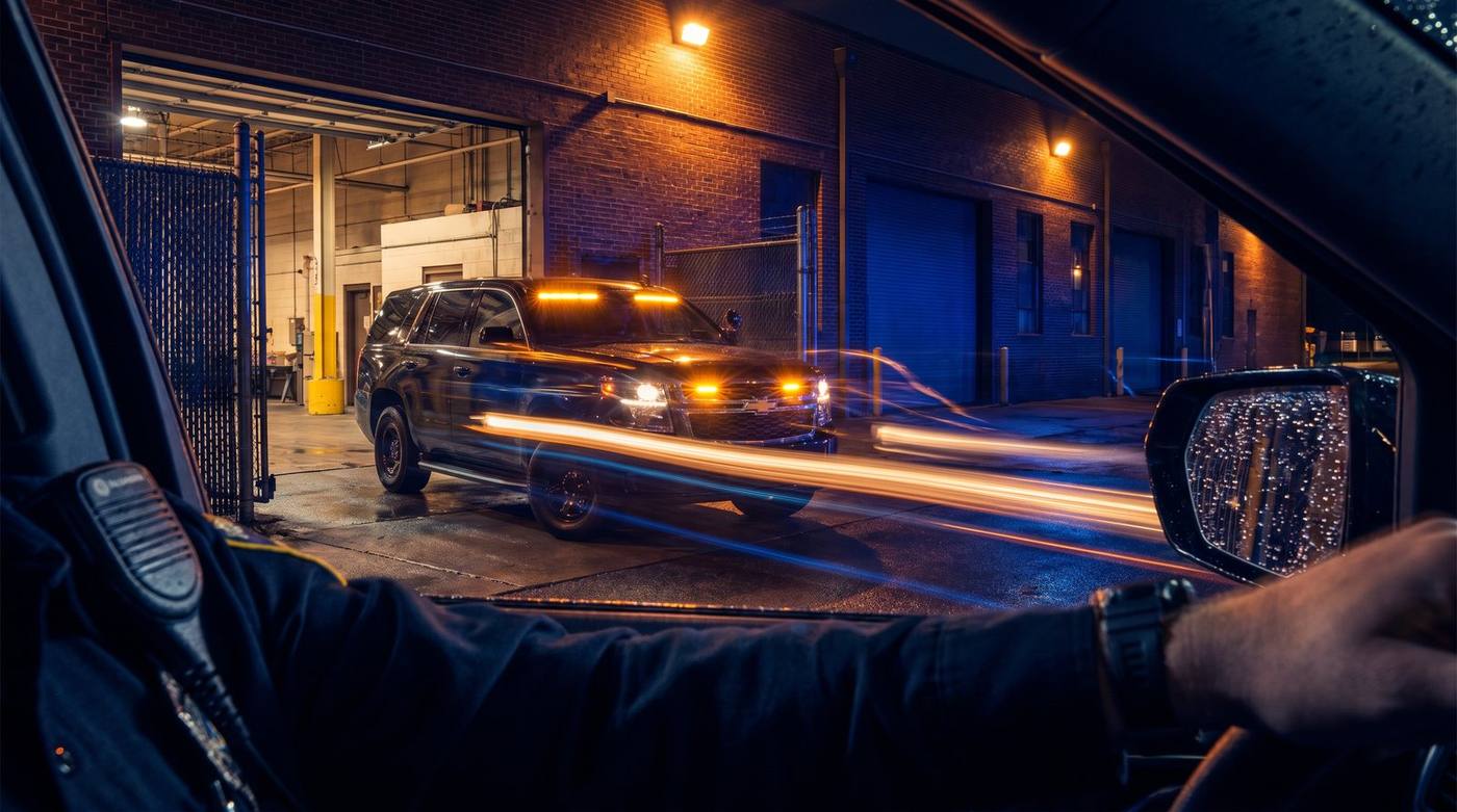 Armed response vehicle dispatched at night